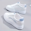 thumbnail image 3 of Women'S Platform White Sneakers That Are Lightweight, Comfortable, Versatile, And Stylish for Casual And Sporty Activities, 3 of 8