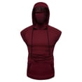 thumbnail image 1 of Men's Hooded Sports Vest with Button Closure and Open-Forked Design for Active, 1 of 6