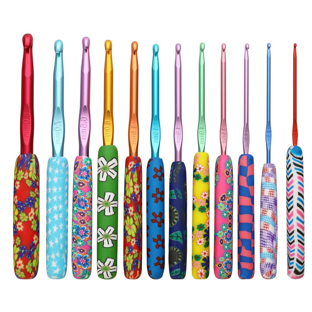 IMSHIE Crochet Hooks Set, 14 PCS Ergonomic Crochet Hooks Kit, Smooth
