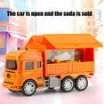 thumbnail image 5 of Street Vendor Toy Truck, Inertial Push and Go Food Cart, Kids Pretend Play Stall Vehicle, Mini Plastic Market Stand Car with Opening Roof and Vending Table, 5 of 6