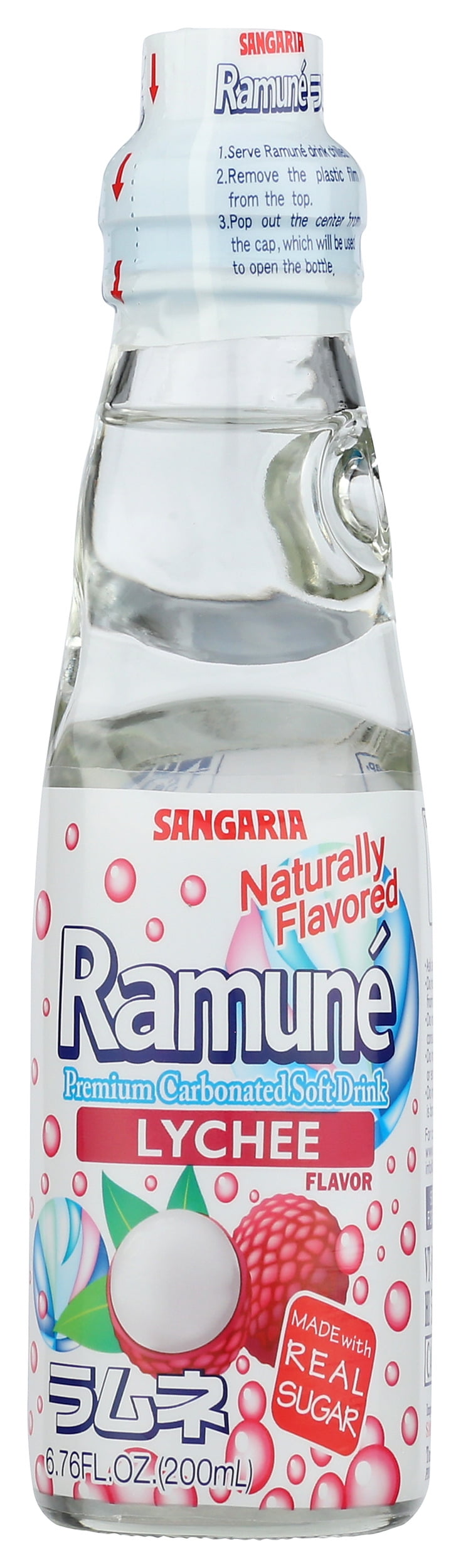 Hata Ramune Japanese Soda 6.76 oz, Assorted Flavors, 6-Pack Marble