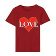 thumbnail image 5 of Amzcrzy Hauts pour Femmes Hauts d'Été pour Femmes T-shirt Imprimé pour Amoureuse des Femmes Col Rond Manches Courtes Hauts T-Shirts pour Femmes Manches Courtes Hauts pour Femme Sortie Hauts pour Femmes Tendance, 5 of 5