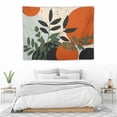 thumbnail image 3 of ONETECH Boho Mid Century Tapestry for Bedroom Aesthetic Abstract Minimalist Green Leaf Tapestry Modern Geometric Vintage Terracotta Sun Tapestries Wall Art for Kids Living Room Hippie Decor, 3 of 7