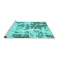 thumbnail image 2 of Ahgly Company Machine Washable Indoor Rectangle Abstract Turquoise Blue Modern Area Rugs, 5' x 7', 2 of 4