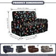 thumbnail image 2 of Xoenoiee Christmas Bulb Snowflake Print Couch Cover 6-Piece Washable Recliner Slipcovers with Pockets Spandex Fabric Furniture Protector Christmas Decoration for 2-Seater Recliner Sofa, 2 of 6
