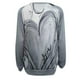 thumbnail image 5 of Blusa de camiseta estampada de amor con cuello redondo y manga larga suelta divertida vintage para mujer Pompotops  gfhjh8196, 5 of 5