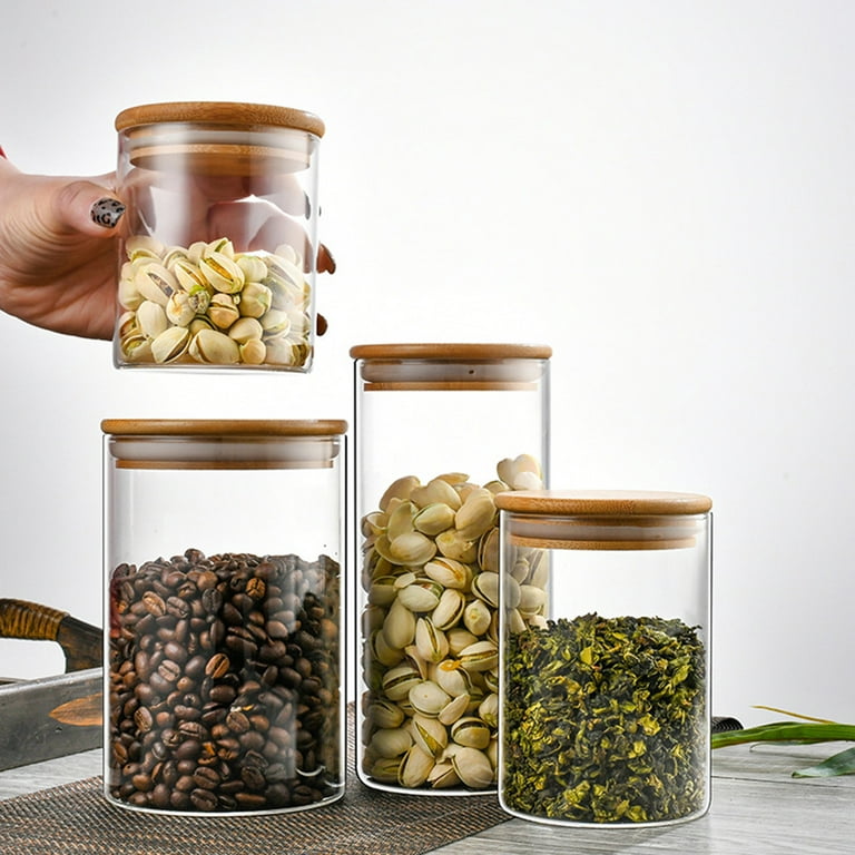 VeliToy Glass Kitchen Storage Canister Large Capacity Storage Jar for Food  Storage Organization(3#) 