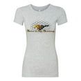 thumbnail image 2 of Wild Bobby, Make It My Mustang Vintage Ford Honeycomb, Cars and Trucks, Women Slim Fit Junior Tee, Heather Grey, X-Large, 2 of 4
