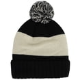 thumbnail image 2 of Men's American Needle Black/Cream Philadelphia Flyers Adeline Cuffed Knit Hat with Pom, 2 of 2