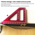 thumbnail image 4 of 3D Multi Angle Measuring Ruler, Woodworking Square Protractor Erosion  Aluminum Alloy  for Pipes for Engineers, 4 of 8