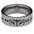 thumbnail image 2 of Wolf Eyes Tungsten Carbide Ring, 2 of 6