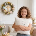 thumbnail image 5 of Easter Bunny Pillow Cases and Embroidered Pillow Covers, Decorative Easter Decor for Sofa and Bedroom, High-End Floral Cushion Shells for Living Room, Multiple Styles, 1-Pack, 5 of 7