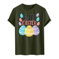 thumbnail image 4 of ibuvkizy Happy Easter Shirts for Men Egg Printed Shirts,Men's Casual Easter Print Crew-neck Short Sleeve Top/shirt Green,S, 4 of 4