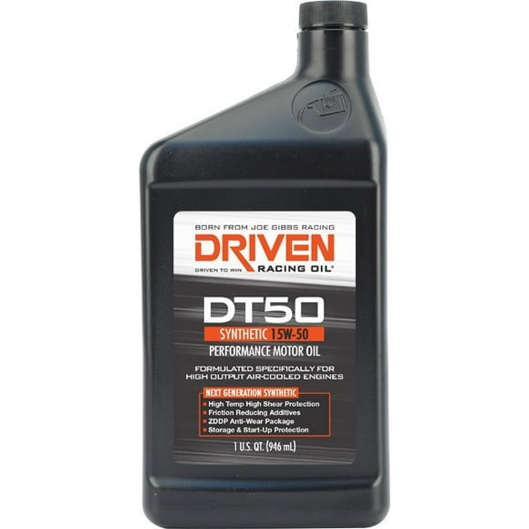 Driven Racing Oil Joe Gibbs Oil 02806 DT50; SAE 15W-50; Synthetic; 1 Quart Bottle; Single