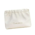 thumbnail image 2 of Monedero organizador de corbatas para el pelo, minibolso informal portátil para maquillaje, cartera pequeña para tarjetas de identificación, joyería, Blanco, 2 of 8