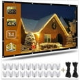 thumbnail image 1 of Pantalla de Proyección de 120 Pulgadas, Pantalla Ancha Portátil de 16:9 HD, Pantalla de Películas de Proyector Interior y Exterior Plegable Anti-arrugas para Cine en Casa, Compatible con Proyección de Doble Cara, 1 of 7