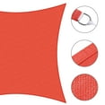 thumbnail image 2 of Yescom 23x20FT Rectangle Sun Shade Sail Canopy UV Block Commercial Carpark Pool Camping Beach Outdoor Watermelon Red, 2 of 10