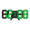 thumbnail image 2 of Digital 3D Digital Clock Digital Clock Electric Modern Minimalistic Digital Despertadores para dormitorios para decoración del hogar Farmhouse Baño Es verde concha negra Soledad reloj de pared, 2 of 10