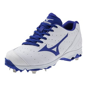 white mizuno metal cleats