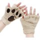 thumbnail image 1 of Guantes de pata de gato sin dedos, de piel sintética y felpa, cálidos guantes de medio dedo para invierno, bonitos guantes de cosplay con pata de gato, guantes de felpa peludos para mujeres y niñas., 1 of 4
