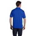 thumbnail image 3 of Hanes Cotton-Blend Men`s Jersey Polo, S, Deep Royal, 3 of 3