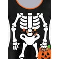thumbnail image 3 of Rosegal Women's Halloween Pumpkin Skeleton Printed Long Sleeves Tee, 3 of 5