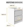 thumbnail image 5 of Skyline Decor Mid-Century Modern Low Profile Nightstand, 5 of 5