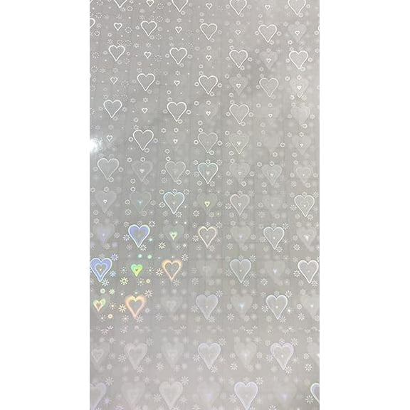 Syntego A4 Hearts Holographic Vinyl Overlay Sheets Stickers 10 Pack