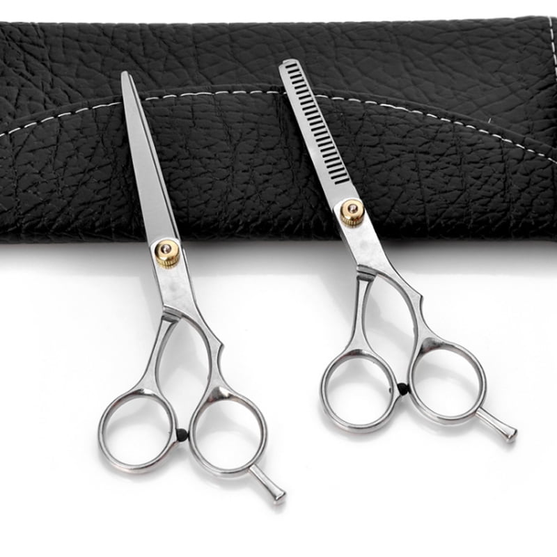 Hair Scissors 6"inches Cutting Thinning Barber Set Hairsaloon Comfortable Grip 