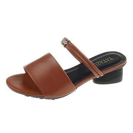 

Pimfylm Sandals For Women Women Rivet Flip Flops Studded Jelly Thong Sandals with Bow Summer Bowtie Flat Beach Rain Shoes Brown 7.5