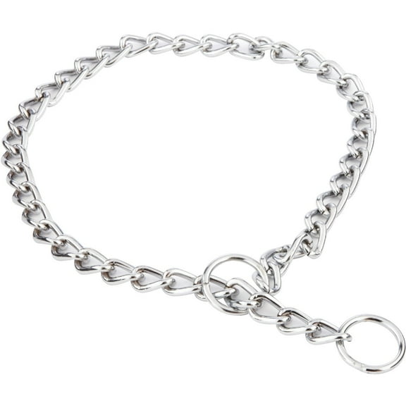 Ruffin' It Guardian Gear Dog Choke Collar - Chrome-Plated Steel, Heavy-Weight - 26"