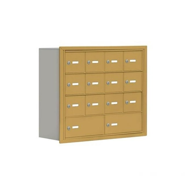 Salsbury 19048-14GRK D 12 A 2 B Doors R-Mount Keyed Locks Cell Phone Locker In Gold