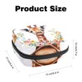 thumbnail image 2 of Sanitary Napkin Storage Bag for Girls Women, Portable First Period Pads Bag Tampons Holder Girls Travel Makeup Bag, Large Capacity Watercolor Cute Giraffe with Flowers White Background, 2 of 6