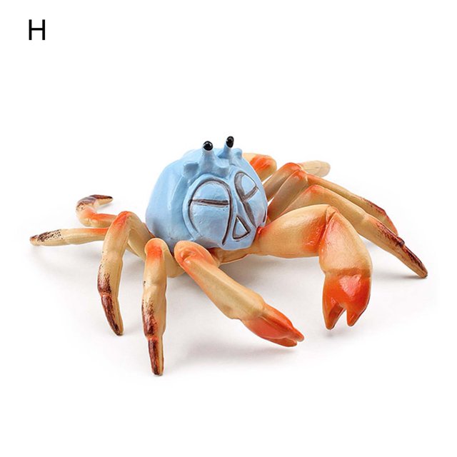 Visland Simulation Animal Model Vivid Intelligence Development Solid Aquarium Miniature Crab Cognition Education Toy for Home
