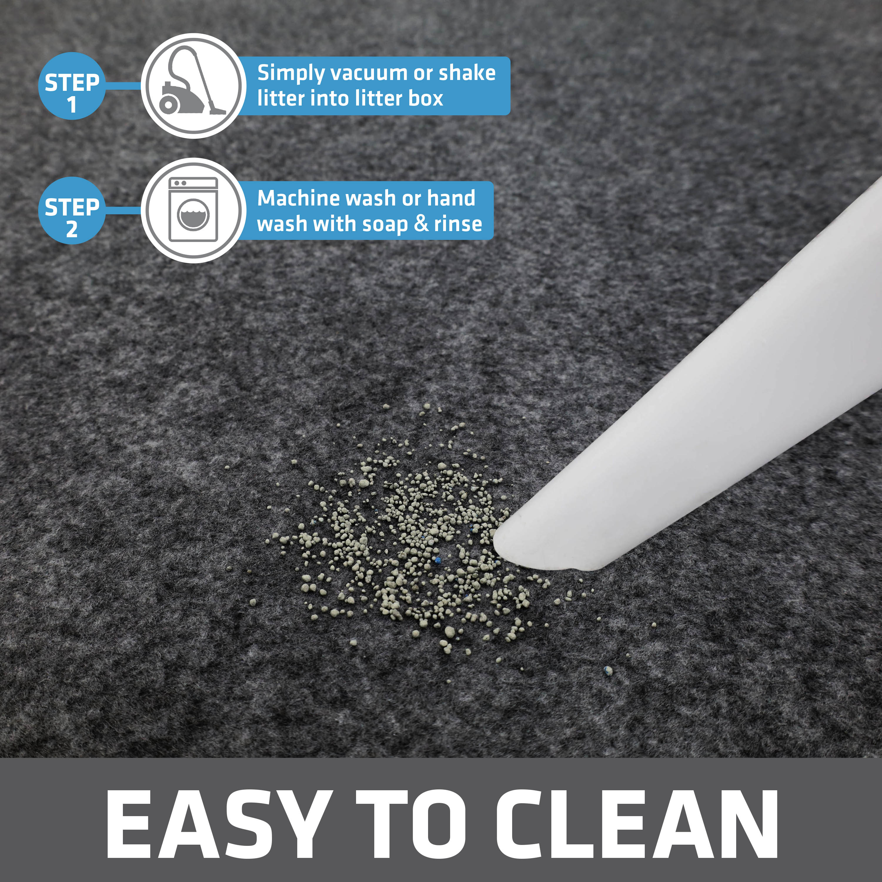Drymate Original Cat Litter Mat, Charcoal Grey 29x36 photo 4