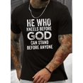 thumbnail image 1 of Graphic Alphabet Print Crew Neck Short Sleeve T-Shirt - Comfy Slight Stretch Polyester Fabric, Trendy Casual Daily Wear, Summer Fashion Essential for Men, Casual Sporty Tee, Summer Gifts, 1 of 7