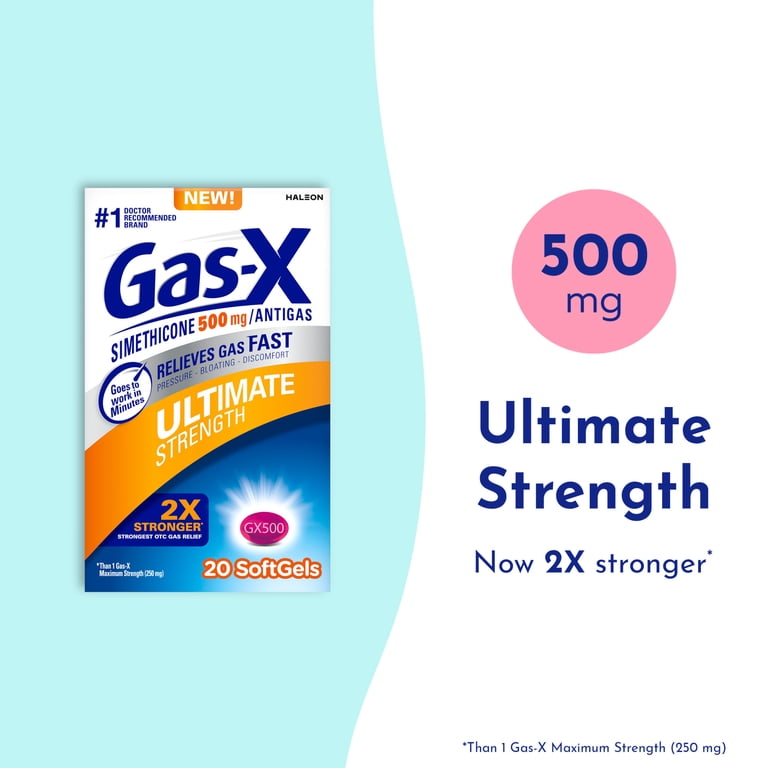 Gas-X Ultimate Strength Gas Relief Softgels 500 mg (20 ct)