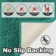 thumbnail image 3 of Yujoon Super Soft Chenille Bathroom Rug Non-Slip Absorbent Machine Washable Bath Mat, 24"x36", Teal, 3 of 8