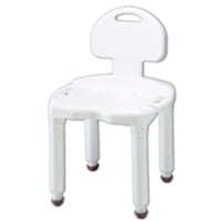 Apex-Carex Bath Bench Composite With Back, Model: B671 - 1 Ea