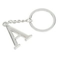 thumbnail image 4 of Simple Stylish Letter A Key Chain Metal Key Ring Alphabet Keychain Bag Pendant Charm Birthday Gift (Silver), 4 of 4