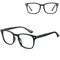Blue Light Blocking Glasses, Computer Reading/Gaming/TV/Phones Glasses for Women Men, Anti Eyestrain & UV Glare, Anti Eyestrain, BLACK