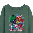 thumbnail image 3 of Marvel The Avengers - America Stickers Style - Women's French Terry Pullover Sweatshirt, 3 of 5