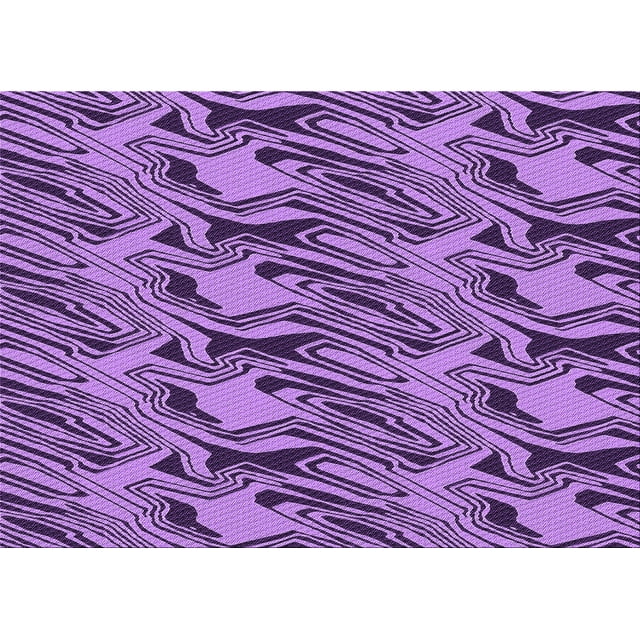 Ahgly Company Machine Washable Indoor Rectangle Transitional Violet Purple Area Rugs, 2' x 4'