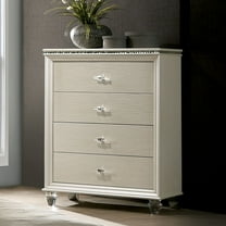 Furniture of America San Angelo 4-Drawer Wood Pearl White Chest