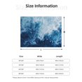 thumbnail image 5 of Uemuo Abstract Ocean Waves Printed Throw Blanket for Couch, Fluffy Fuzzy Blankets for Bed, Sofa, Cozy Flannel Faux Fur Blanket-60"x50", 5 of 6