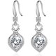 thumbnail image 1 of Silver Drop Earrings For Women Girl, Dangle Earrings With Cubic Zirconia Gift, 1 of 5