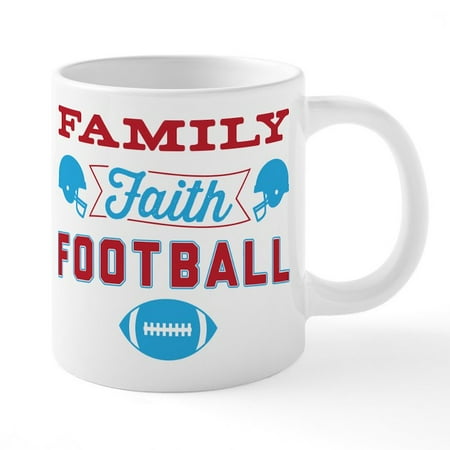 

CafePress - Family Faith Football - Ceramic Mega Mug Holds 20 ounces