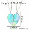 thumbnail image 6 of Best Friend Necklaces for 2 Girls Magnetic Colorful Illusion Matching Heart Necklaces for Best Friends Gifts for Birthday Christmas Presents for Bestie Glitter friend Friendship Necklace, 6 of 6