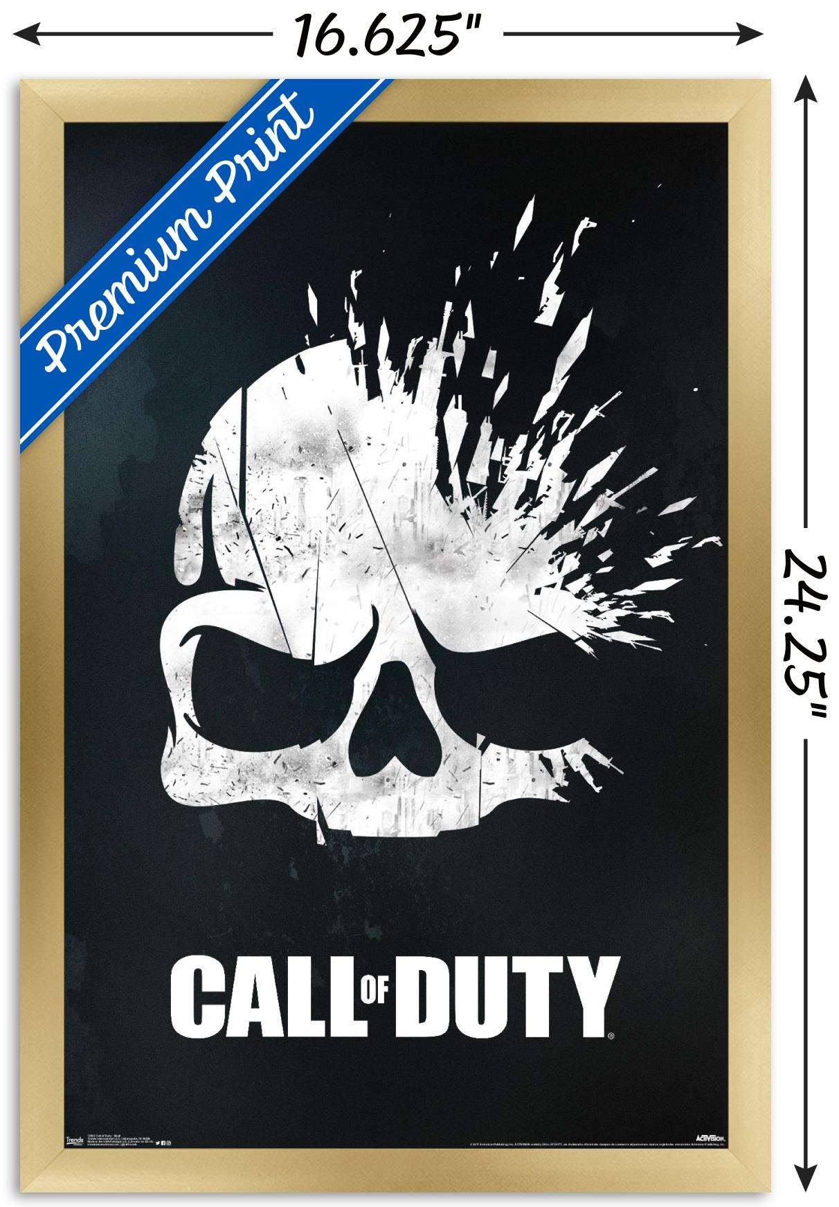 Call of Duty - Skull Wall Poster, 14.725" x 22.375", Framed