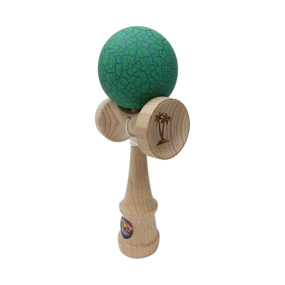 Bahama Kendama Crackle - Green over Blue